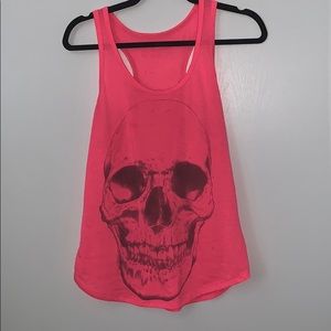 Pink skull tank